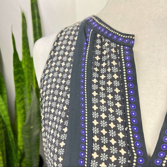 REBECCA TAYLOR Size 10 Silk Dress Floral Spring Summer Fit Flare - Picture 3 of 14